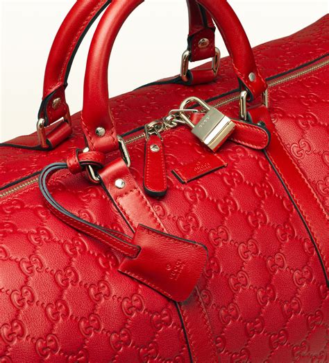 gucci red leather